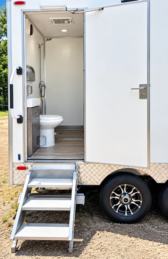 30ft Luxury Shower–Restroom Combination Trailer (10 Stalls)